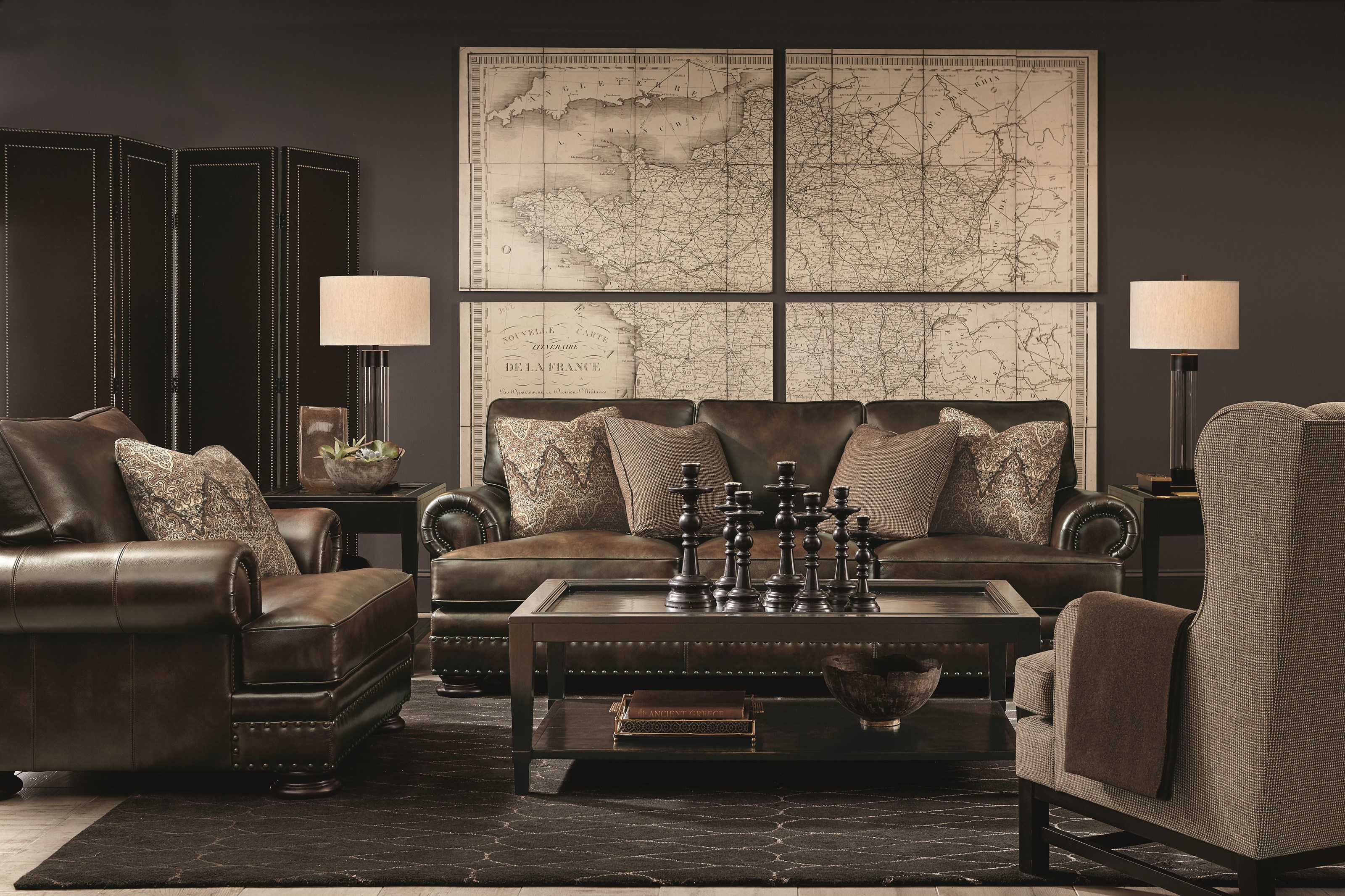 Bernhardt foster online leather sofa